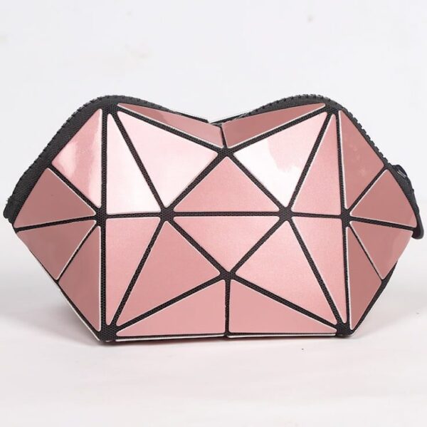 2021 Fashion Geometric Cosmetic Bag For Women Ladies Zipper Bag Organizer Makeup Cosmetics Lightweight Foldable Travel Make Up Bag