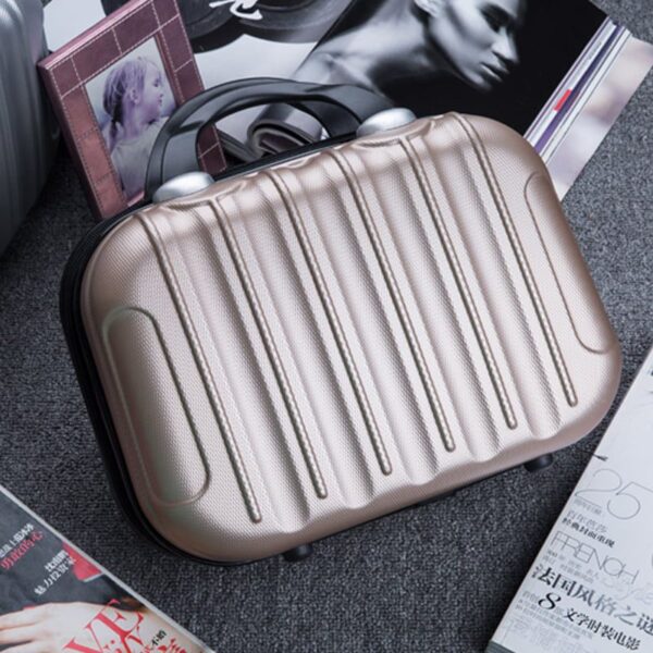 14 inch portable cosmetic bag travel password box
