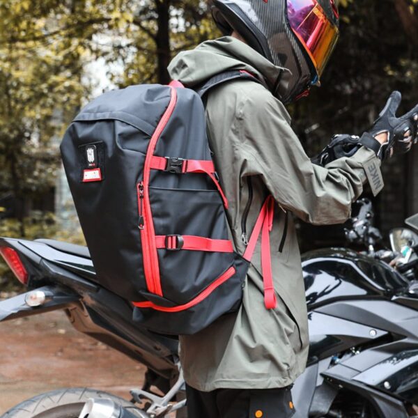Men's Motorcycle Waterproof Motorcycle Travel Backpack